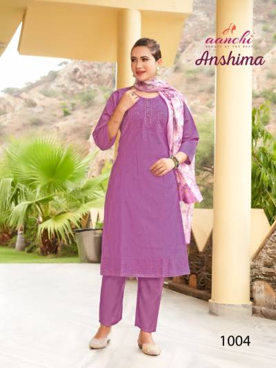 ANSHIMA BY AANCHI KURTIS ROMAN SILK SALWAR KAMEEZ WHOLESALER IN INDIA